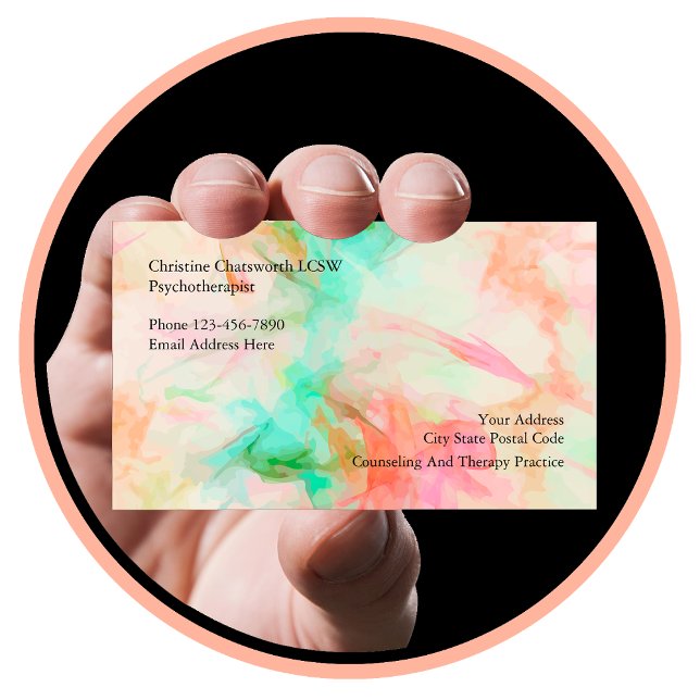 Psychotherapist And Counseling Services Business Card (Creator Uploaded)