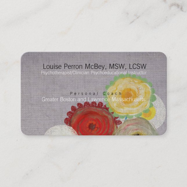 Psychotherapist Clinician Psychoeducational Busine Business Card (Front)