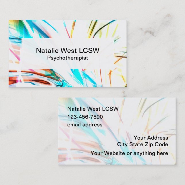 Psychotherapist Counseling Services Business Card (Front/Back)