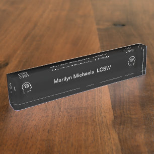 Psychotherapist Professional Office Nameplate