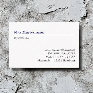 psychotherapy Business card