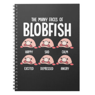 Psychrolutes Ugly Fish Face Blobfish Sea creature Notebook