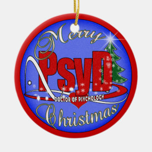 PsyD CHRISTMAS ORNAMENT DOCTOR OF PSYCHOLOGY