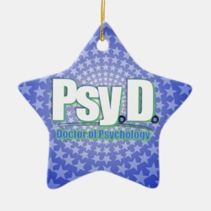PsyD LOGO2 DOCTOR OF PSYCHOLOGY Ceramic Ornament