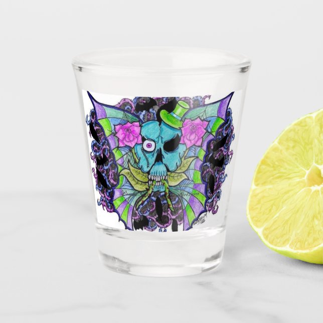 Psyko-Daizie Neon Skull Shot Glasses (Front)