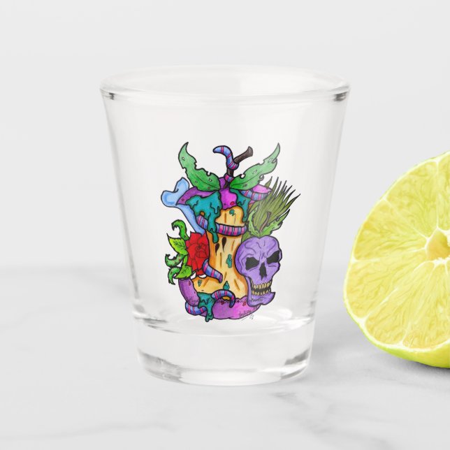 Psyko-Daizie Poison Apple Shot Glass (Front)