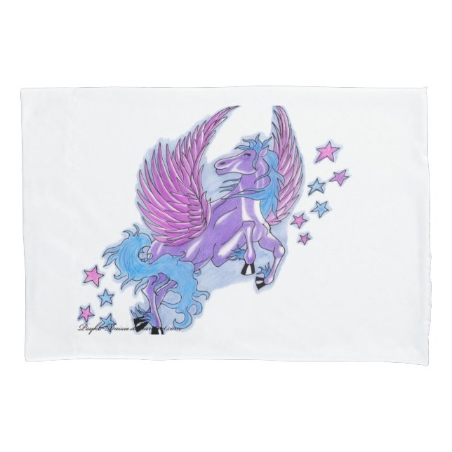Psyko-Daizie Winged Unicorn Pillow Case (Front)