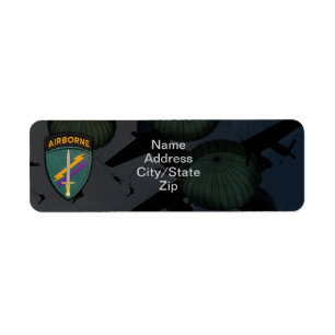 PSYOP special ops usacapoc(a) patch Return Address Label