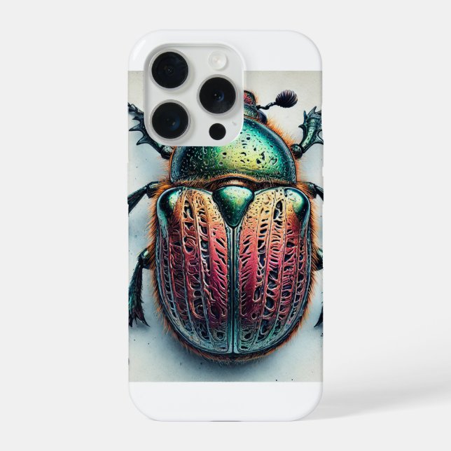 Psyrassa beetle 190924IREF251 - Watercolor iPhone Case (Back)