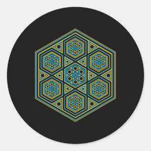 Psytrance Festival Wear Goa Trance Meditation Yoga Classic Round Sticker