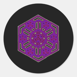 Psytrance Festival Wear Techno Goa Trance Meditati Classic Round Sticker