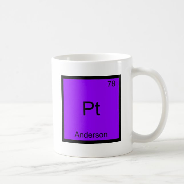 Pt - Anderson Funny Chemistry Element Symbol Tee Coffee Mug (Right)