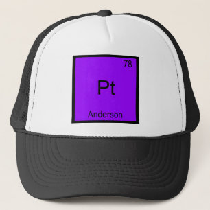Pt - Anderson Funny Chemistry Element Symbol Tee Trucker Hat