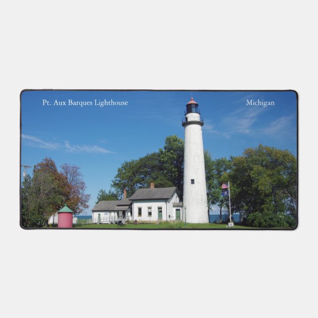 Pt. Aux Barques Lighthouse desk mat (Front)