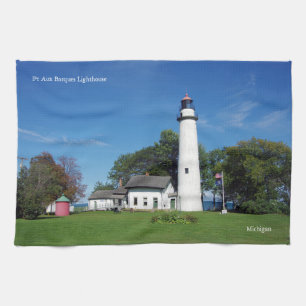 Pt Aux Barques Lighthouse kitchen towel