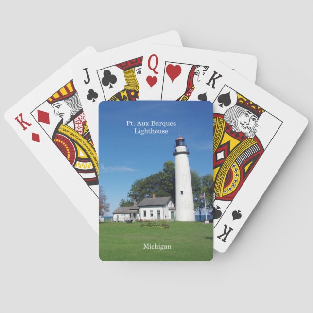 Pt Aux Barques Lighthouse playing cards (Back)