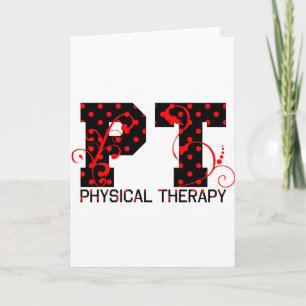 pt black red polka dots card