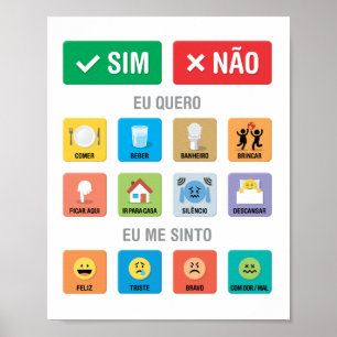 PT-BR Autism AAC PECS Pointing Communication 01 Poster