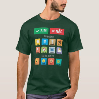 PT-BR Autism AAC PECS Pointing Communication 01 T-Shirt