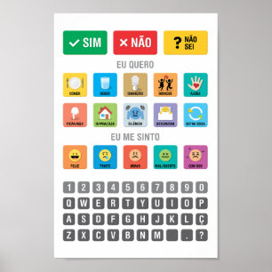 PT-BR Autism AAC PECS Pointing Communication 03 Poster