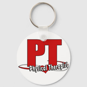 PT LOGO BIG RED Physical Therapist Key Ring