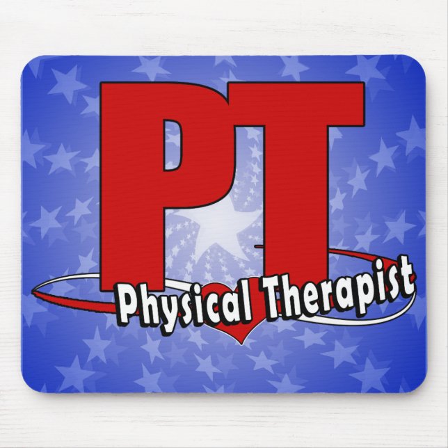 PT LOGO BIG RED    Physical Therapist Mouse Pad (Front)