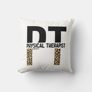 PT Physical Therapist Cheetah Print PT Grad Gifts Cushion