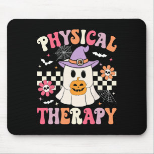 Pt Physical Therapy Halloween Retro Ghost Pt Hallo Mouse Pad