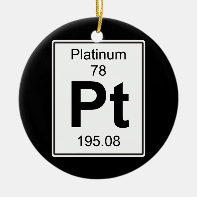 Pt - Platinum Ceramic Tree Decoration (Front)