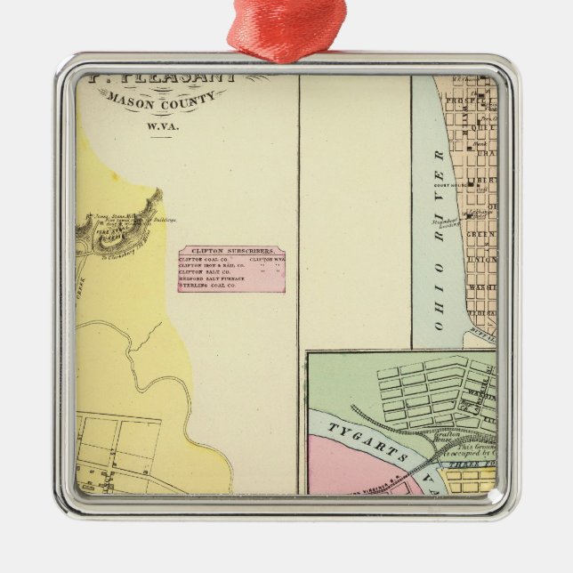 Pt Pleasant, West Virginia Metal Ornament (Front)