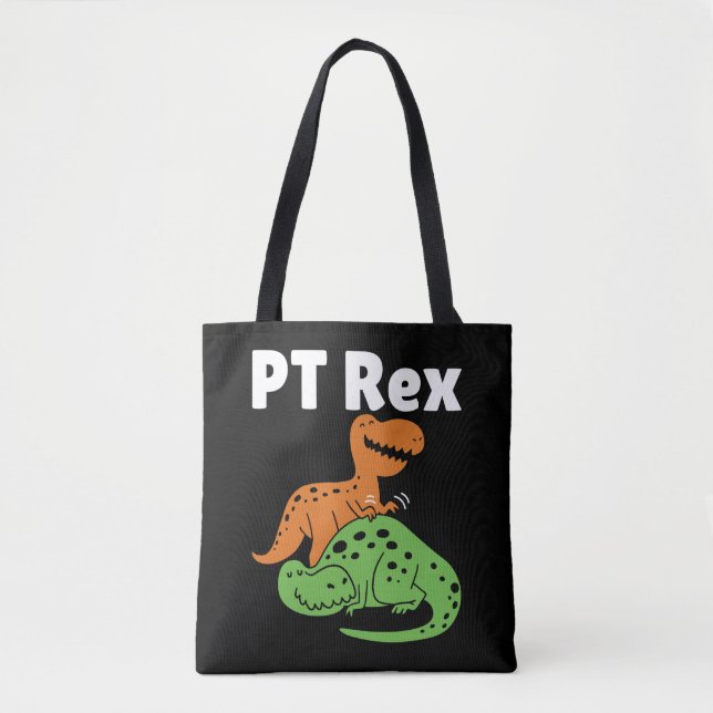 PT Rex Cute Physical Therapy Therapist Tote Bag (Front)