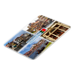 PT Ribeira - A Street in Porto - River Douro - Magnet