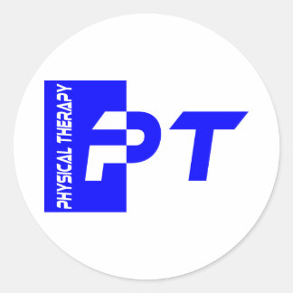 pt royal blue classic round sticker