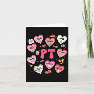 Pt Therapist Physical Therapy Valentines Day Heart Card