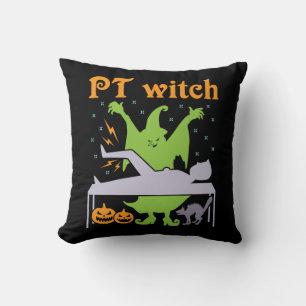 PT Witch Physical Therapist Halloween Cushion