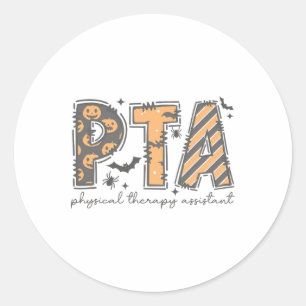 Pta Halloween Physical Therapy Istant Spooky Autum Classic Round Sticker