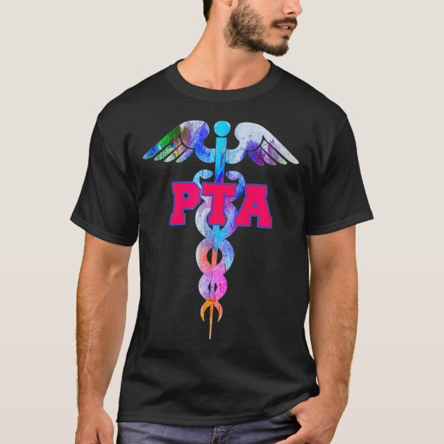 PTA Physical Therapist Assistant Caduceus  Novelty T-Shirt (Front)