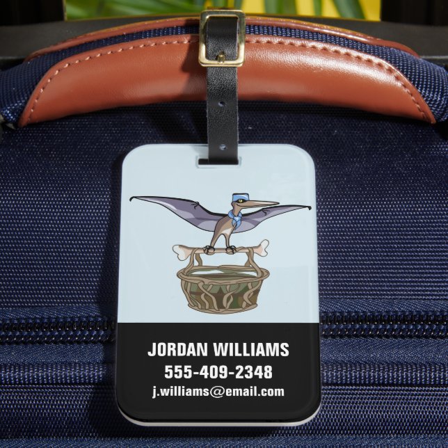 Pteranodon Carrying A Basket Luggage Tag (Front Insitu 2)