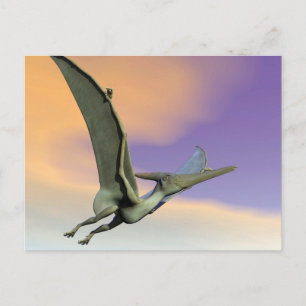 Pteranodon dinosaur flying - 3D render Postcard