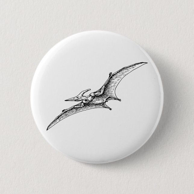 Pterodactyl 6 Cm Round Badge (Front)