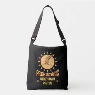 Pterodactyl Birthday Party Retro Sun Dino Art Crossbody Bag