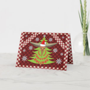 Pterodactyl Dino Christmas Card