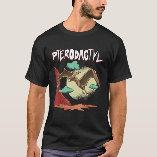 Pterodactyl  Dino  Dinosaur Identification 1 T-Shirt (Front)