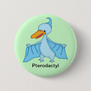 Pterodactyl Dinosaur 6 Cm Round Badge