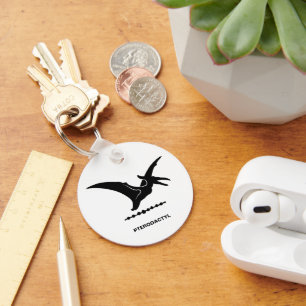 Pterodactyl Dinosaur Silhouette Keychain