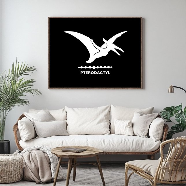Pterodactyl Dinosaur Silhouette Poster (Creator Uploaded)