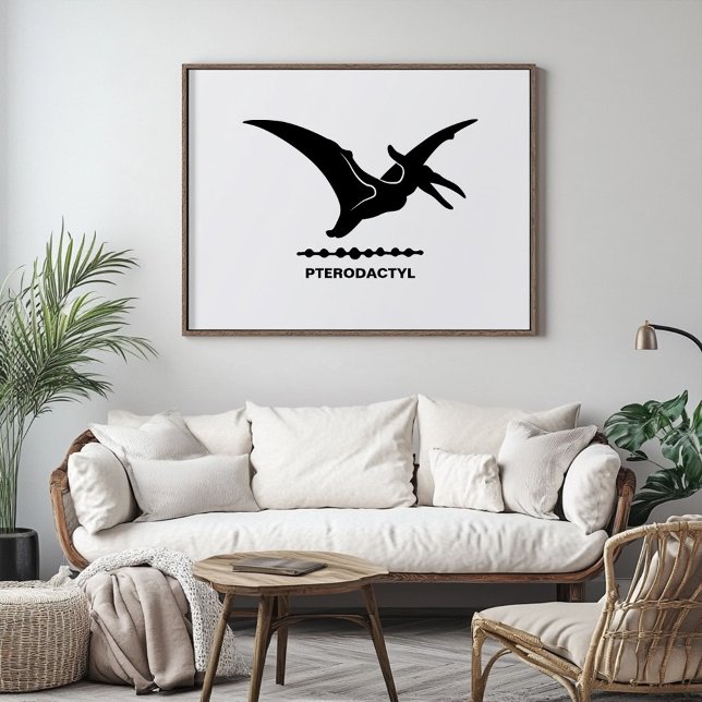 Pterodactyl Dinosaur Silhouette Poster (Creator Uploaded)