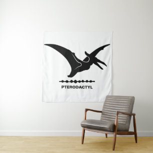 Pterodactyl Dinosaur Silhouette Tapestry