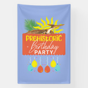 Pterodactyl Prehistoric Birthday Party Banner