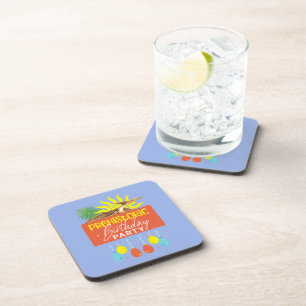 Pterodactyl Prehistoric Birthday Party Coaster